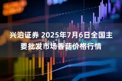 兴泊证券 2025年7月6日全国主要批发市场香菇价格行情