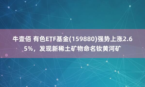 牛壹佰 有色ETF基金(159880)强势上涨2.65%，发现新稀土矿物命名钕黄河矿